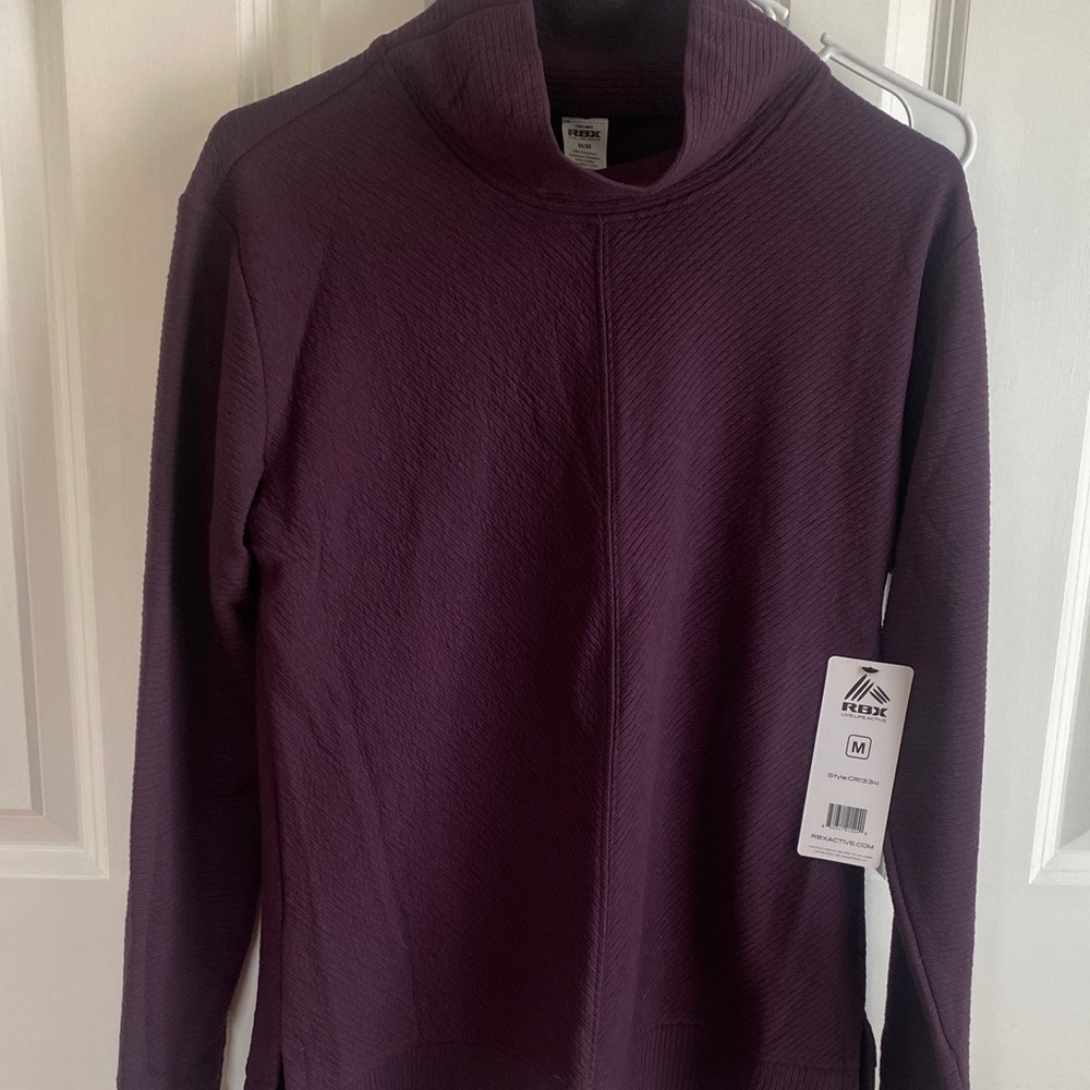 RBX Women's Deep Purple Cowl Neck Sweater